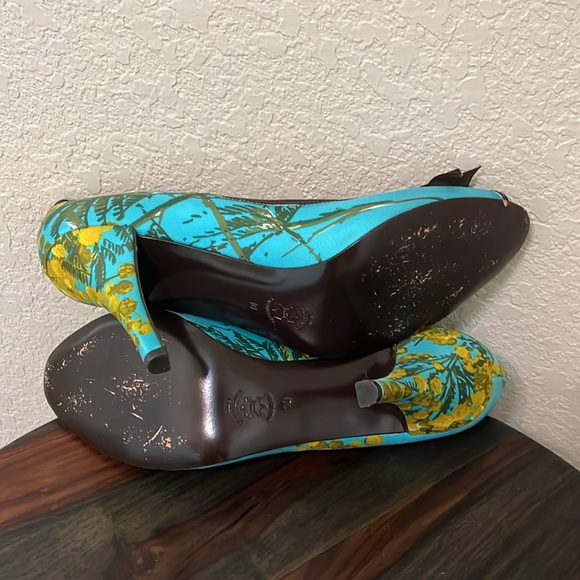 J. Crew Floral High Heel with Velvet & Jewel Trim - Picture 7 of 9